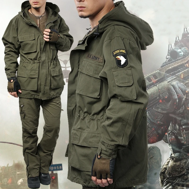 Fleece Hoodie Lined - US Military Fleece Tactical Windbreaker Jacket