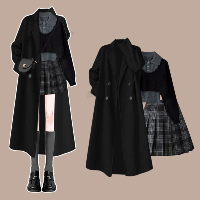 Winter Clothing Deals - Women's Korean Autumn Winter Graceful Black