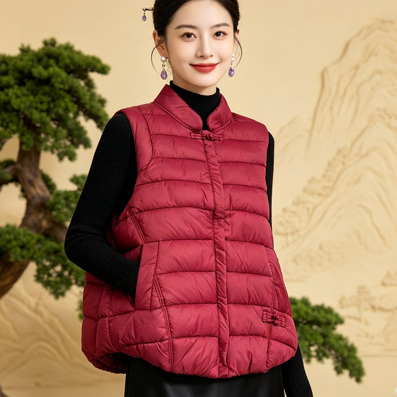 Winter Clothing Deals - Women's Chinese style Warm Vest Lightweight