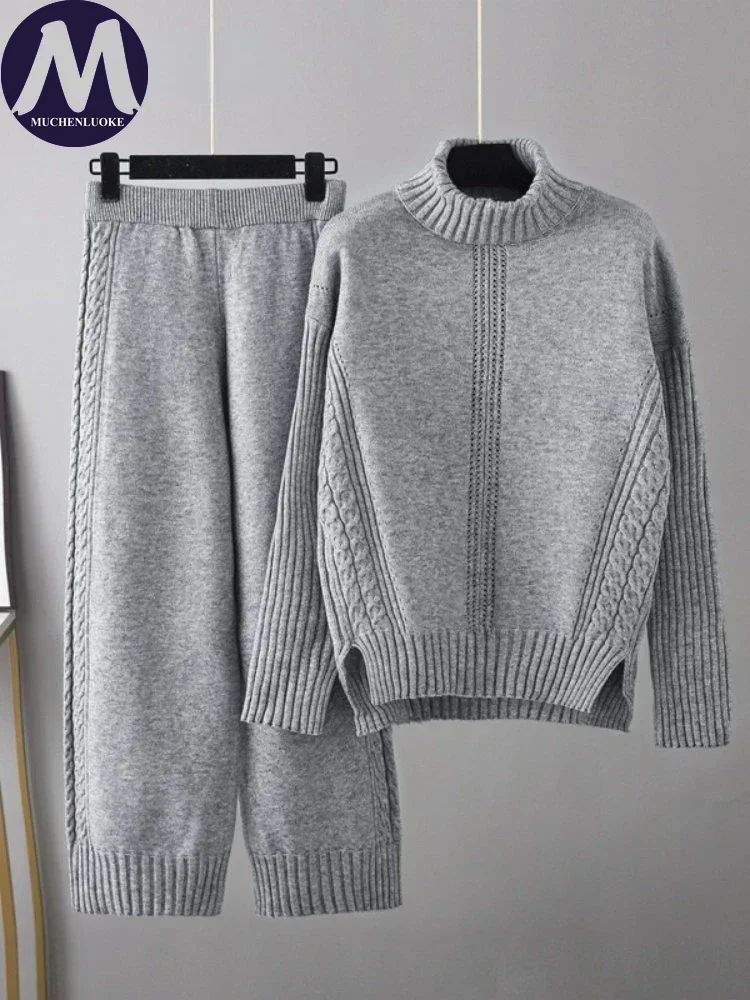 Winter Clothing Deals - Women's Turtleneck Knit Sweater And Coat