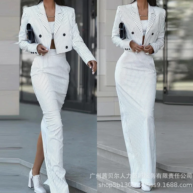 Striped Blazer Coat & Slit Ski - Winter Clothing Deals review and price