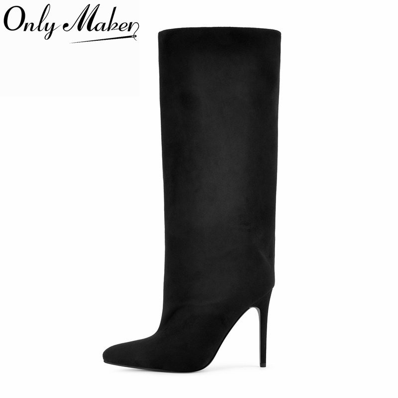 Onlymaker Black Faux Suede Kne - Winter Clothing For Women review and price