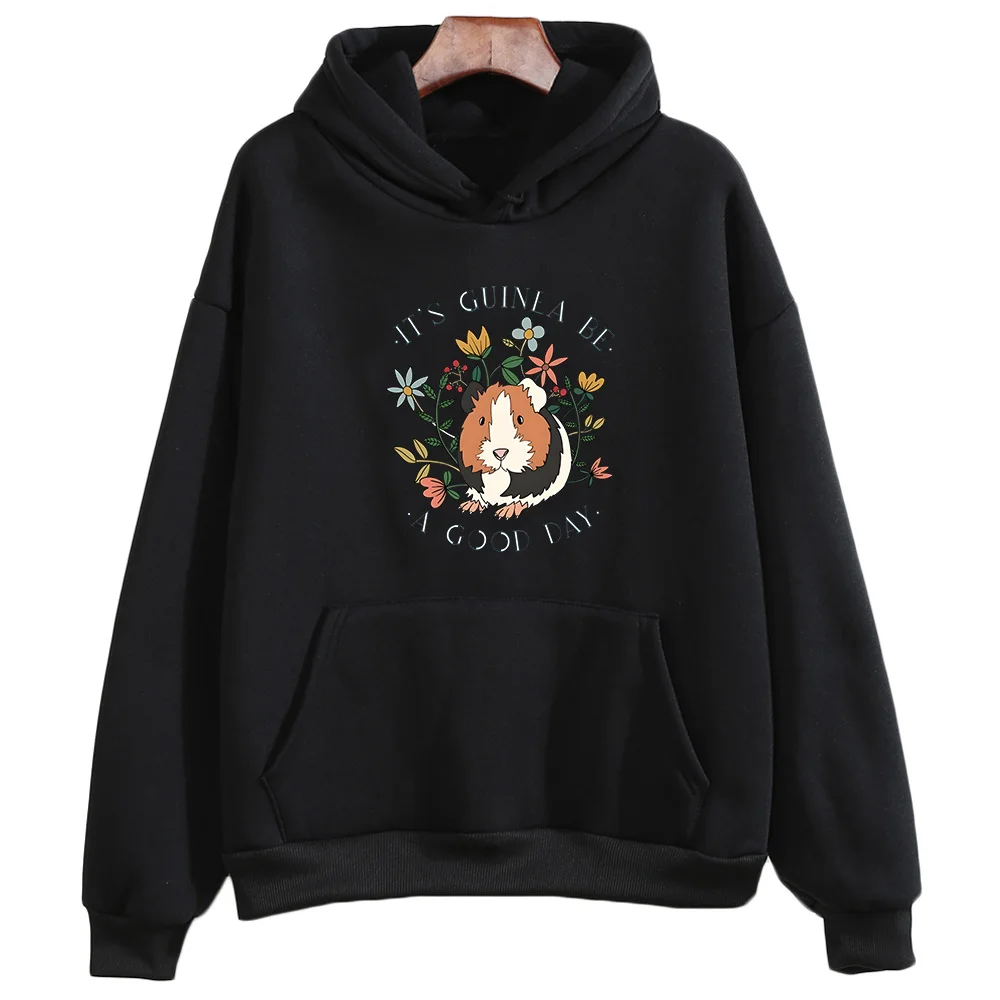 Cute Guinea Pig Graphic Hoodie - Winter Clothing Drawing review and price