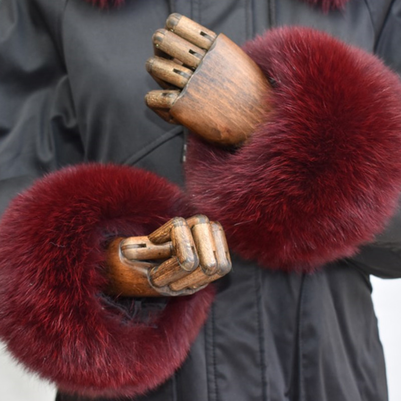 Fox Fur Cuffs For Women Whole  - Winter Clothing Deals review and price