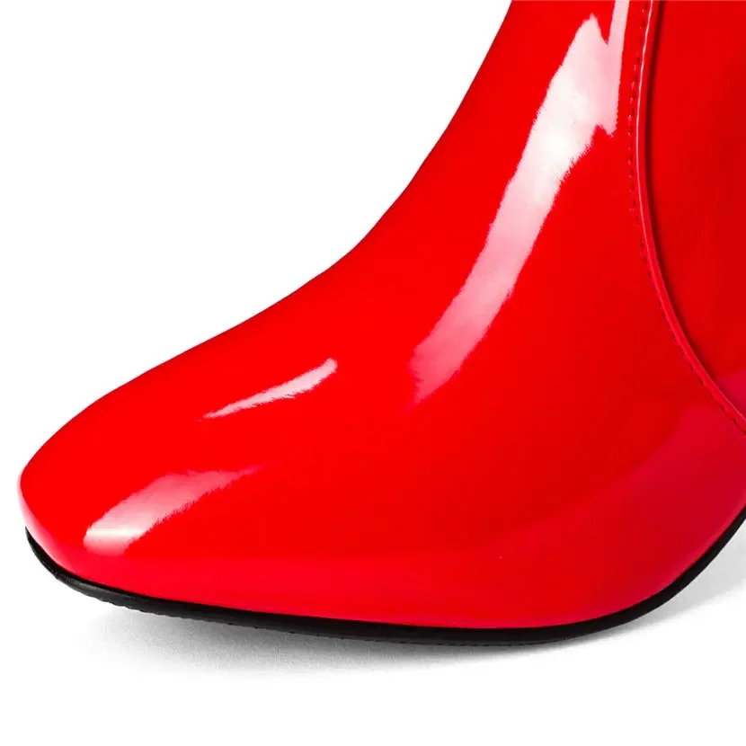 Red White Patent Leather Women - Winter Clothing For Women review and price