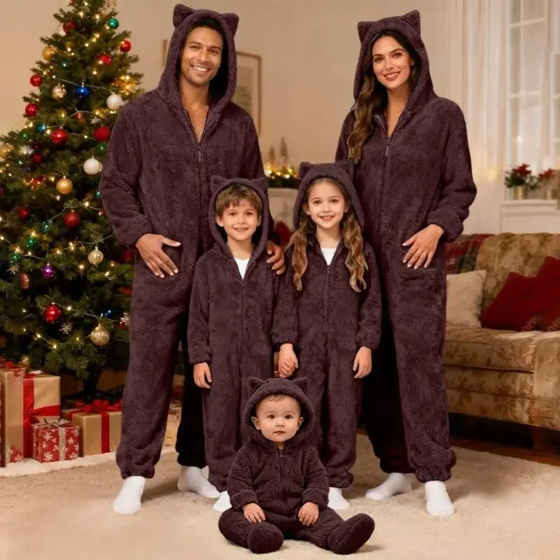 Fleece Plush Warm Pajamas for  - Fleece Hoodie Lined review and price