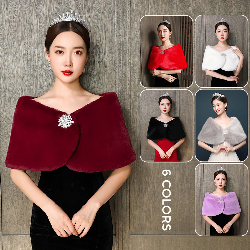 Women Bridal Shawl Wedding Cap - Winter Clothing Deals review and price