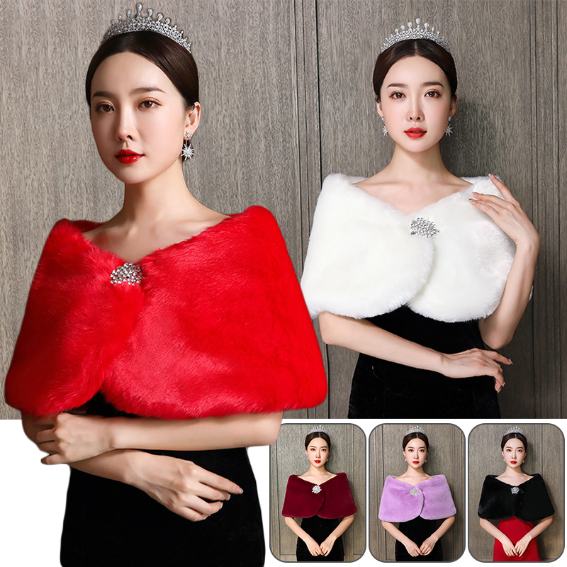 Women Bridal Shawl Wedding Cap - Winter Clothing Deals review and price