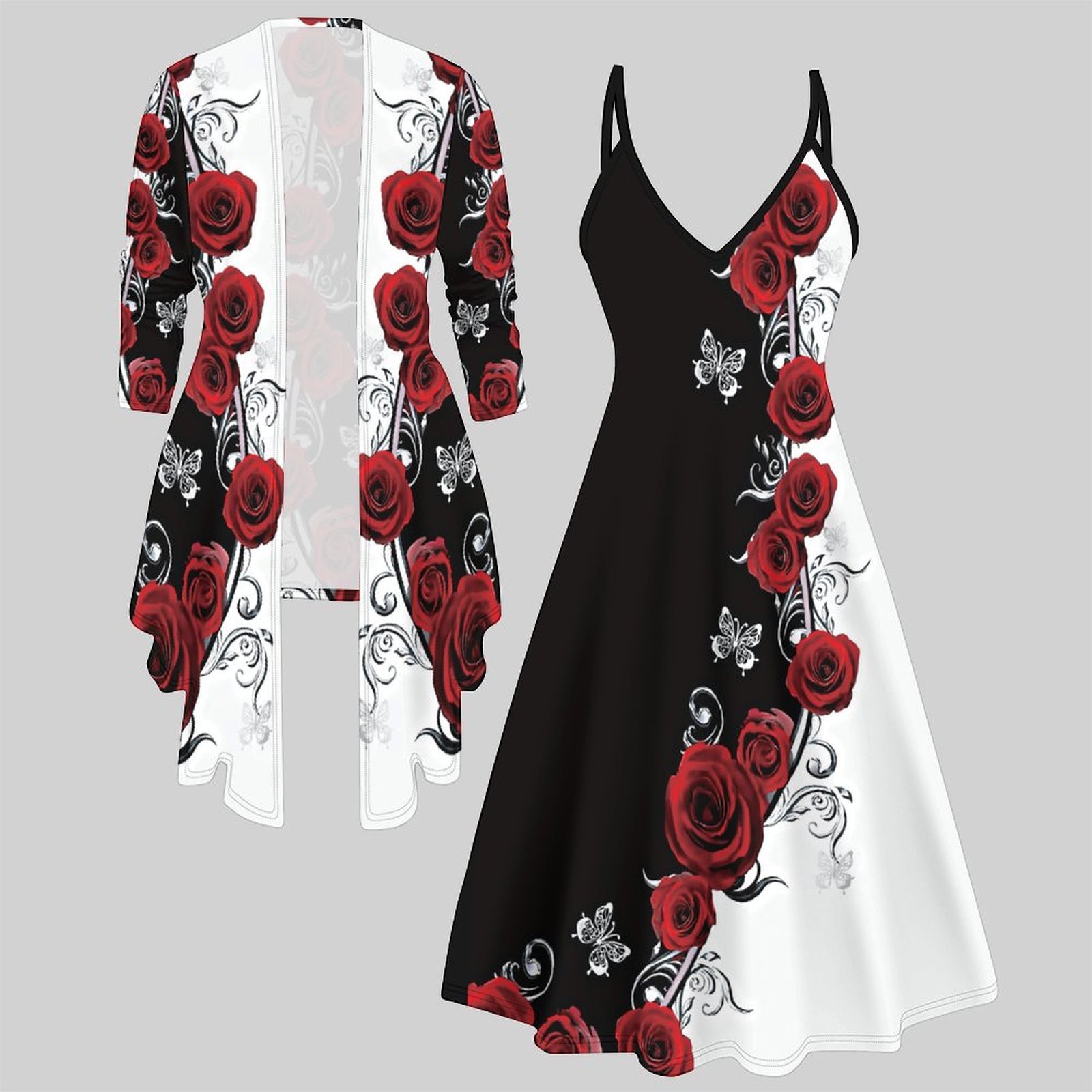 Print Two Piece Set Women Midi - Winter Clothing Deals review and price