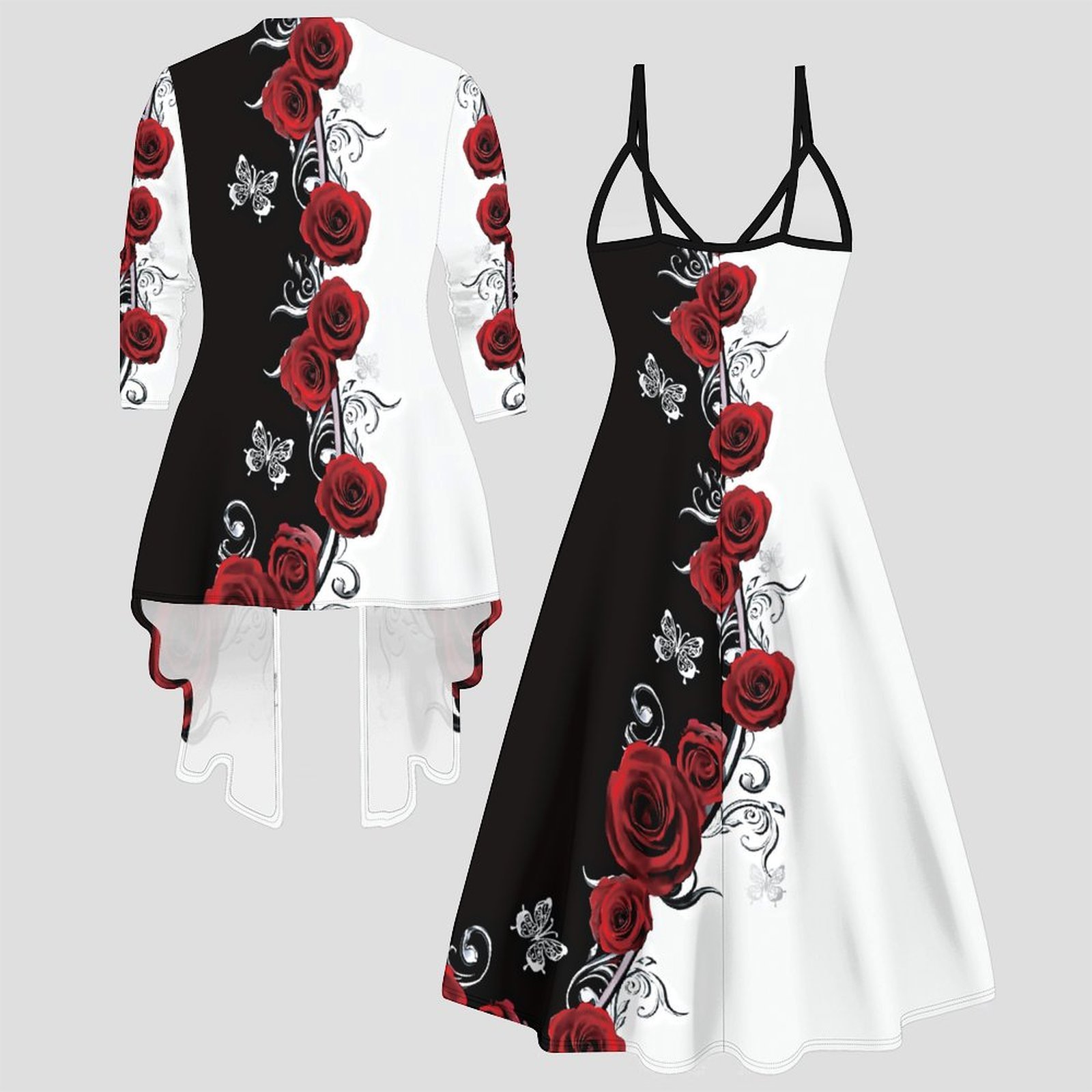 Print Two Piece Set Women Midi - Winter Clothing Deals review and price